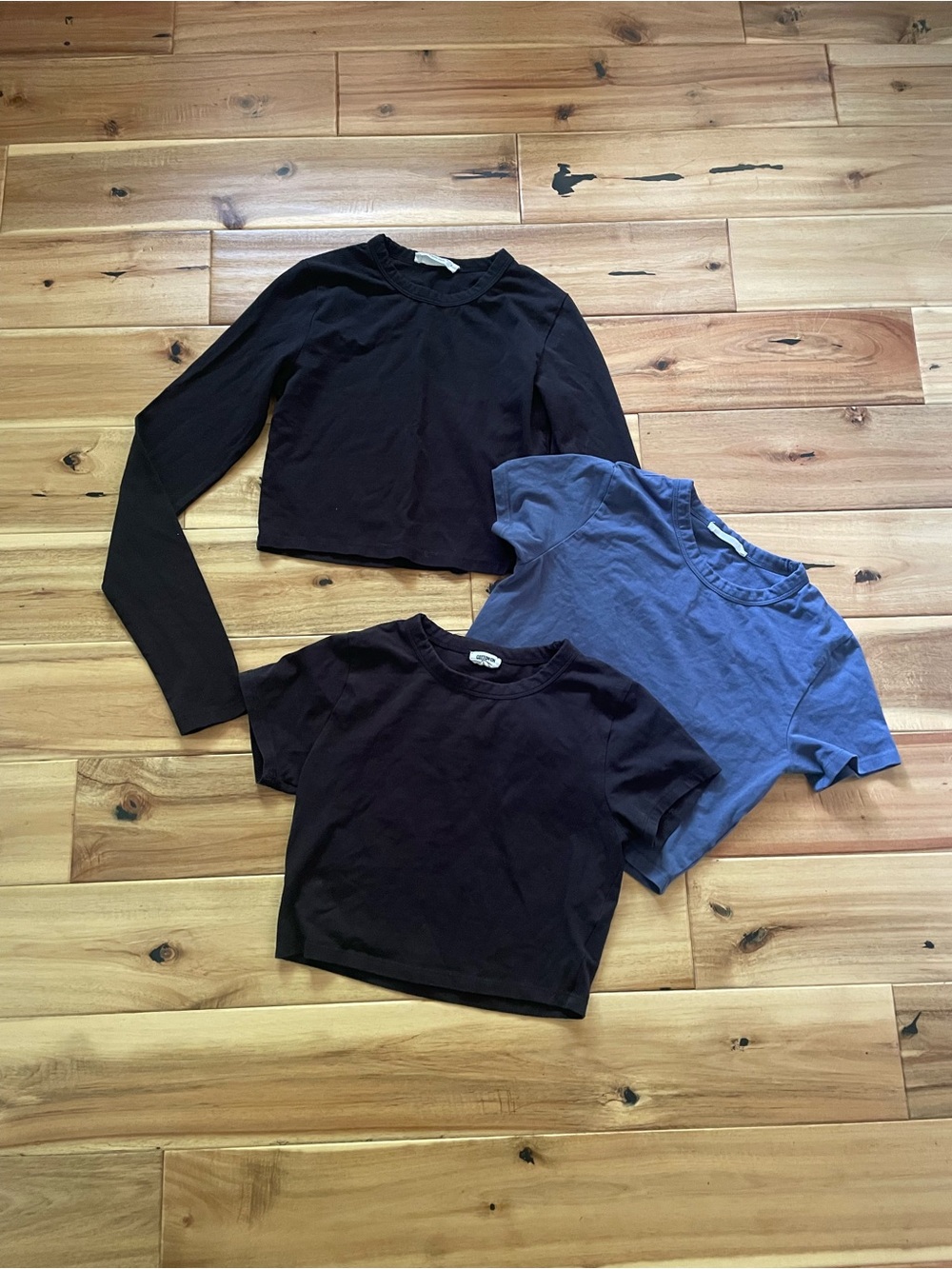 (3)Cotton On Women's TEE Short Sleeve Tee  Black & Blue&Long sleeve in Black
